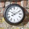 Outside In Biarritz Wall Clock Black 12" -Roundupt Store 1006431