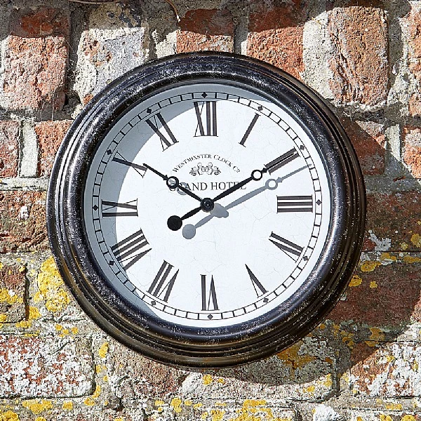 Outside In Biarritz Wall Clock Black 12" 3 Outside In Biarritz Wall Clock Black 12"