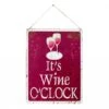 La Hacienda It's Wine O'Clock Embossed Metal Sign 2 La Hacienda It's Wine O'Clock Embossed Metal Sign -Roundupt Store 1016391