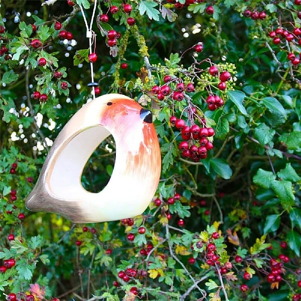 Wildlife World Ceramic Robin Bird Feeder 4 Wildlife World Ceramic Robin Bird Feeder - Image 2