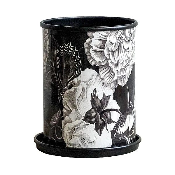 Kew Eclectic Orangery Noir Tall Planter With Saucer 13cm 3 Kew Eclectic Orangery Noir Tall Planter With Saucer 13cm