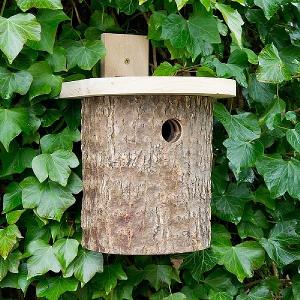 Wildlife World Natural Log Tit Nesting Box 4 Wildlife World Natural Log Tit Nesting Box - Image 2