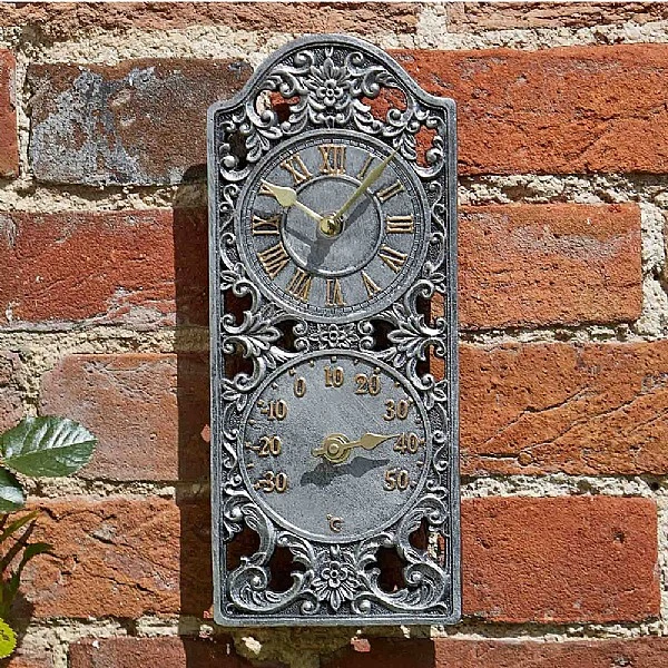 Outside In Westminster Wall Clock & Thermometer 2 Outside In Westminster Wall Clock & Thermometer