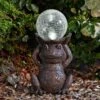 Smart Solar Gazing Frog Statue 1 Smart Solar Gazing Frog Statue -Roundupt Store 925289