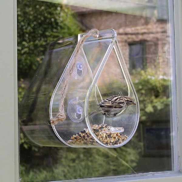 Wildlife World Dewdrop Window Feeder Hanging Rope 3 Wildlife World Dewdrop Window Feeder Hanging Rope