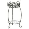 Panacea Black & Bronze Scroll & Ivy Plant Stand 38cm -Roundupt Store 986271