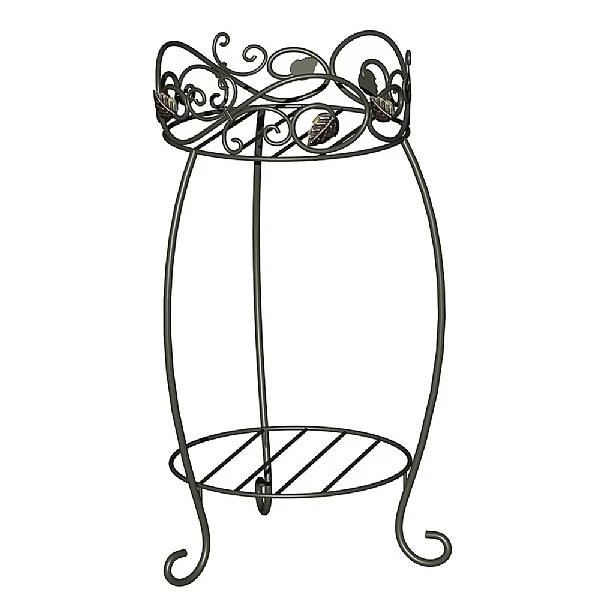 Panacea Black & Bronze Scroll & Ivy Plant Stand 38cm 3 Panacea Black & Bronze Scroll & Ivy Plant Stand 38cm
