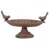 Fallen Fruits Bird Bath With 2 Birds -Roundupt Store BIR542
