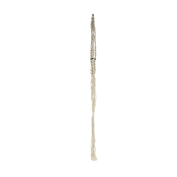 Ivyline Macrame Plant Hanger Ivory With Beads 3 Ivyline Macrame Plant Hanger Ivory With Beads