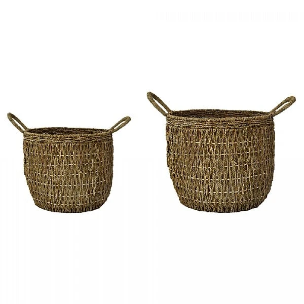 Ivyline Seagrass Natural Lined Basket (Various Sizes) 4 Ivyline Seagrass Natural Lined Basket (Various Sizes) - Image 2